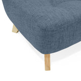 Sofá Navara Índigo Dicosta y Matiz Natural 121x82cm de Dos Puestos sin Apoya Brazos