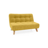 Sofá Navara Mostaza Dicosta y Matiz Natural 121x82cm de Dos Puestos sin Apoya Brazos