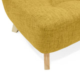 Sofá Navara Mostaza Dicosta y Matiz Natural 121x82cm de Dos Puestos sin Apoya Brazos