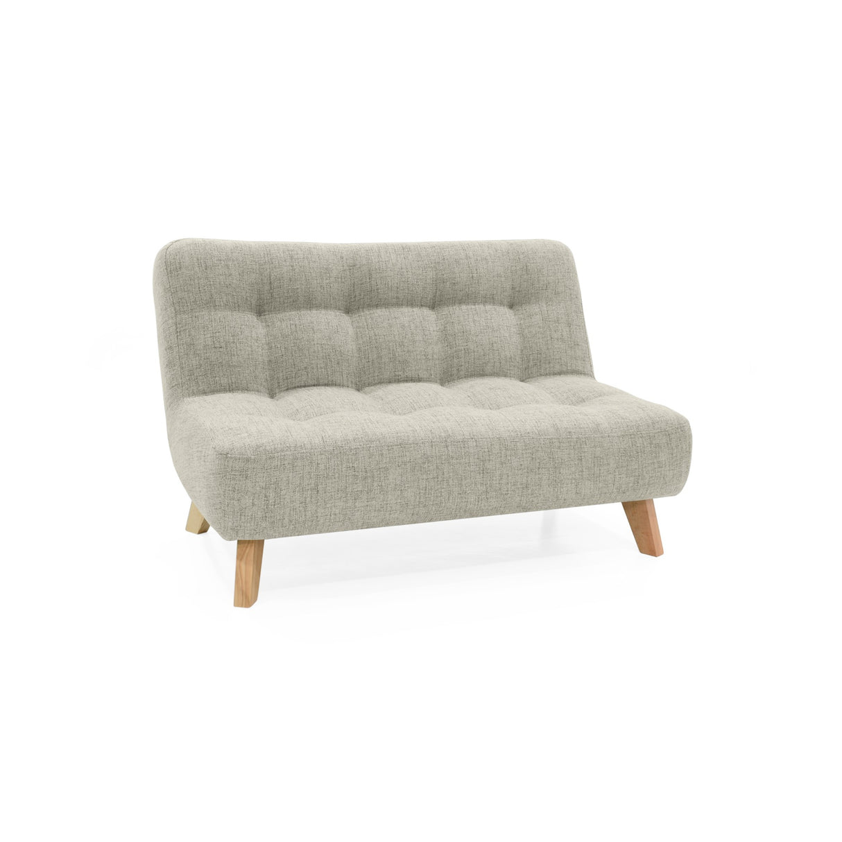 Sofá Navara Taupe Dicosta y Matiz Natural 121x82cm de Dos Puestos sin Apoya Brazos