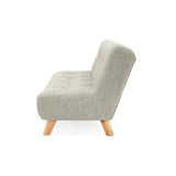 Sofá Navara Taupe Dicosta y Matiz Natural 121x82cm de Dos Puestos sin Apoya Brazos