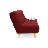 Sofá Navara Rojo Duster y Matiz Natural 121x82cm de Dos Puestos sin Apoya Brazos