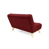 Sofá Navara Rojo Duster y Matiz Natural 121x82cm de Dos Puestos sin Apoya Brazos