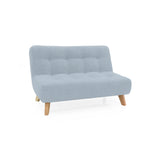 Sofá Navara Plata Eureka y Matiz Natural 121x82cm de Dos Puestos sin Apoya Brazos
