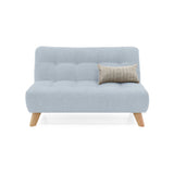 Sofá Navara Plata Eureka y Matiz Natural 121x82cm de Dos Puestos sin Apoya Brazos