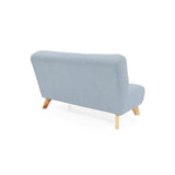 Sofá Navara Plata Eureka y Matiz Natural 121x82cm de Dos Puestos sin Apoya Brazos