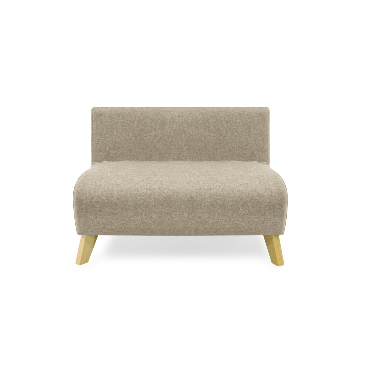 Sofá Nova Beige Duster y Matiz Natural 100x70cm de Dos Puestos sin Apoya Brazos