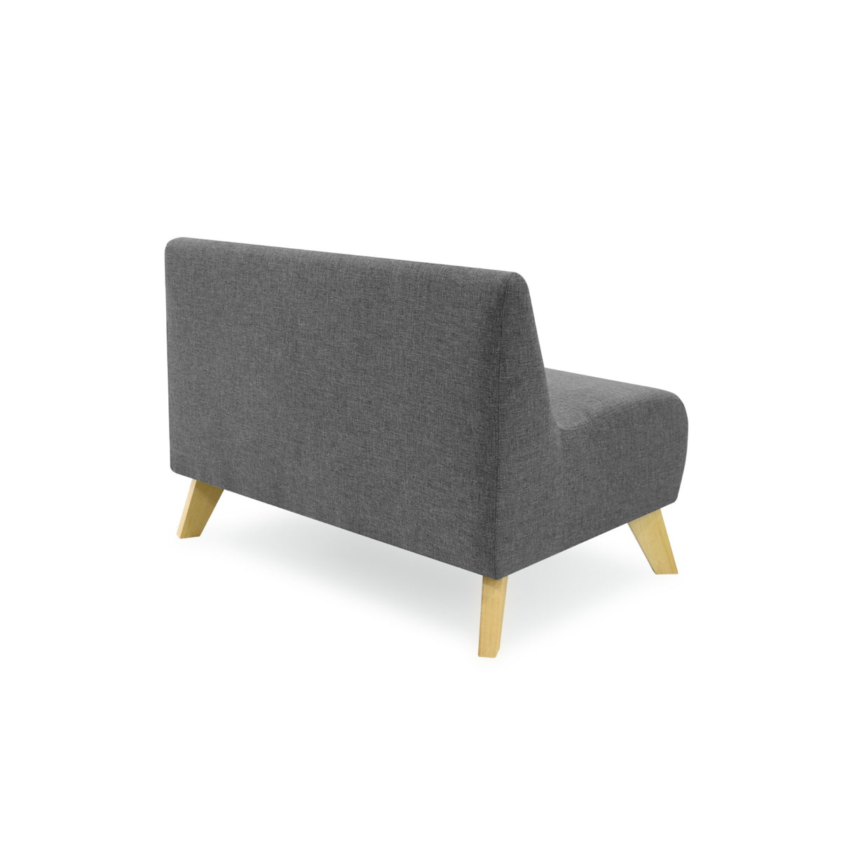 Sofá Nova Gris Duster y Matiz Natural 100x70cm de Dos Puestos sin Apoya Brazos