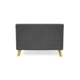 Sofá Nova Gris Duster y Matiz Natural 100x70cm de Dos Puestos sin Apoya Brazos