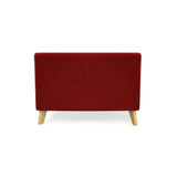 Sofá Nova Rojo Duster y Matiz Natural 100x70cm de Dos Puestos sin Apoya Brazos