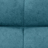 Sofá Cama Nubo Azul Sky y Matiz Natural 178x82cm de Tres Puestos Reclinable sin Apoya Brazos