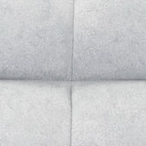 Sofá Cama Nubo Plata Sky y Matiz Natural 178x82cm de Tres Puestos Reclinable sin Apoya Brazos
