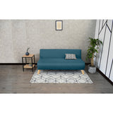 Sofá Oslo Azul Duster y Matiz Natural 150x70cm de Tres Puestos sin Apoya Brazos