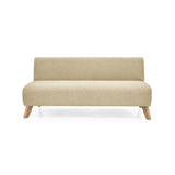 Sofá Oslo Beige Duster y Matiz Natural 150x70cm de Tres Puestos sin Apoya Brazos