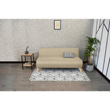 Sofá Oslo Beige Duster y Matiz Natural 150x70cm de Tres Puestos sin Apoya Brazos