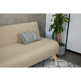 Sofá Oslo Beige Duster y Matiz Natural 150x70cm de Tres Puestos sin Apoya Brazos