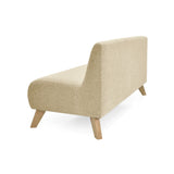 Sofá Oslo Beige Duster y Matiz Natural 150x70cm de Tres Puestos sin Apoya Brazos