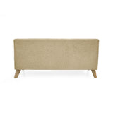 Sofá Oslo Beige Duster y Matiz Natural 150x70cm de Tres Puestos sin Apoya Brazos