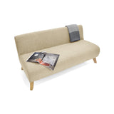 Sofá Oslo Beige Duster y Matiz Natural 150x70cm de Tres Puestos sin Apoya Brazos