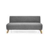 Sofá Oslo Gris Duster y Matiz Natural 150x70cm de Tres Puestos sin Apoya Brazos