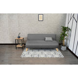 Sofá Oslo Gris Duster y Matiz Natural 150x70cm de Tres Puestos sin Apoya Brazos