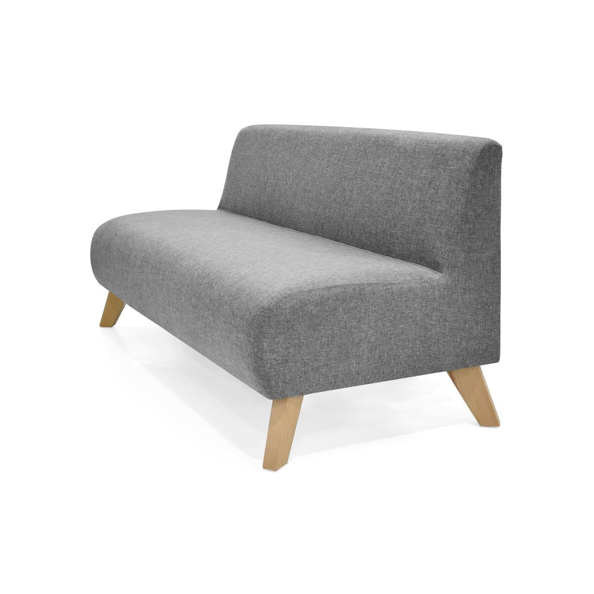 Sofá Oslo Gris Duster y Matiz Natural 150x70cm de Tres Puestos sin Apoya Brazos