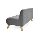 Sofá Oslo Gris Duster y Matiz Natural 150x70cm de Tres Puestos sin Apoya Brazos