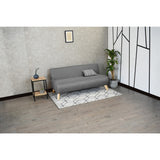 Sofá Oslo Gris Duster y Matiz Natural 150x70cm de Tres Puestos sin Apoya Brazos