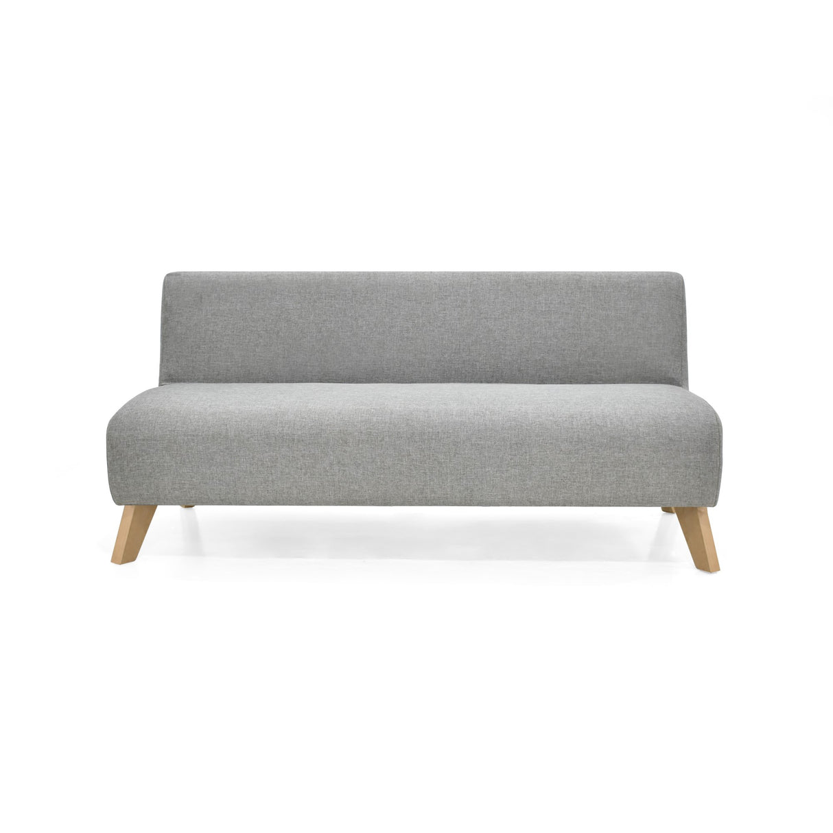 Sofá Oslo Plata Duster y Matiz Natural 150x70cm de Tres Puestos sin Apoya Brazos