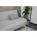 Sofá Oslo Plata Duster y Matiz Natural 150x70cm de Tres Puestos sin Apoya Brazos