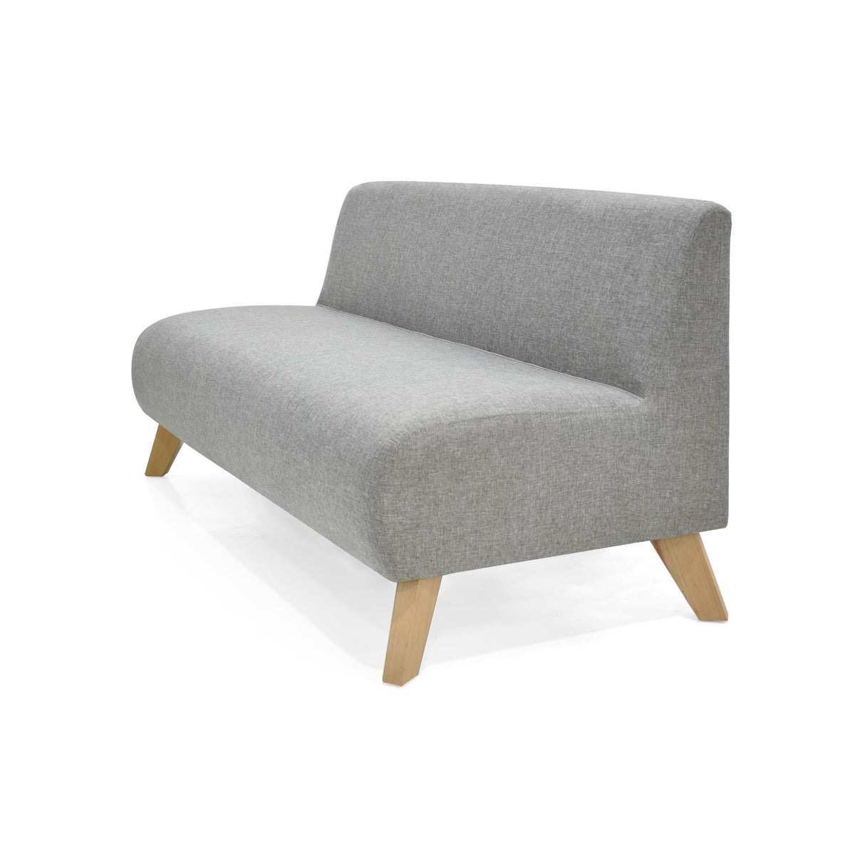 Sofá Oslo Plata Duster y Matiz Natural 150x70cm de Tres Puestos sin Apoya Brazos