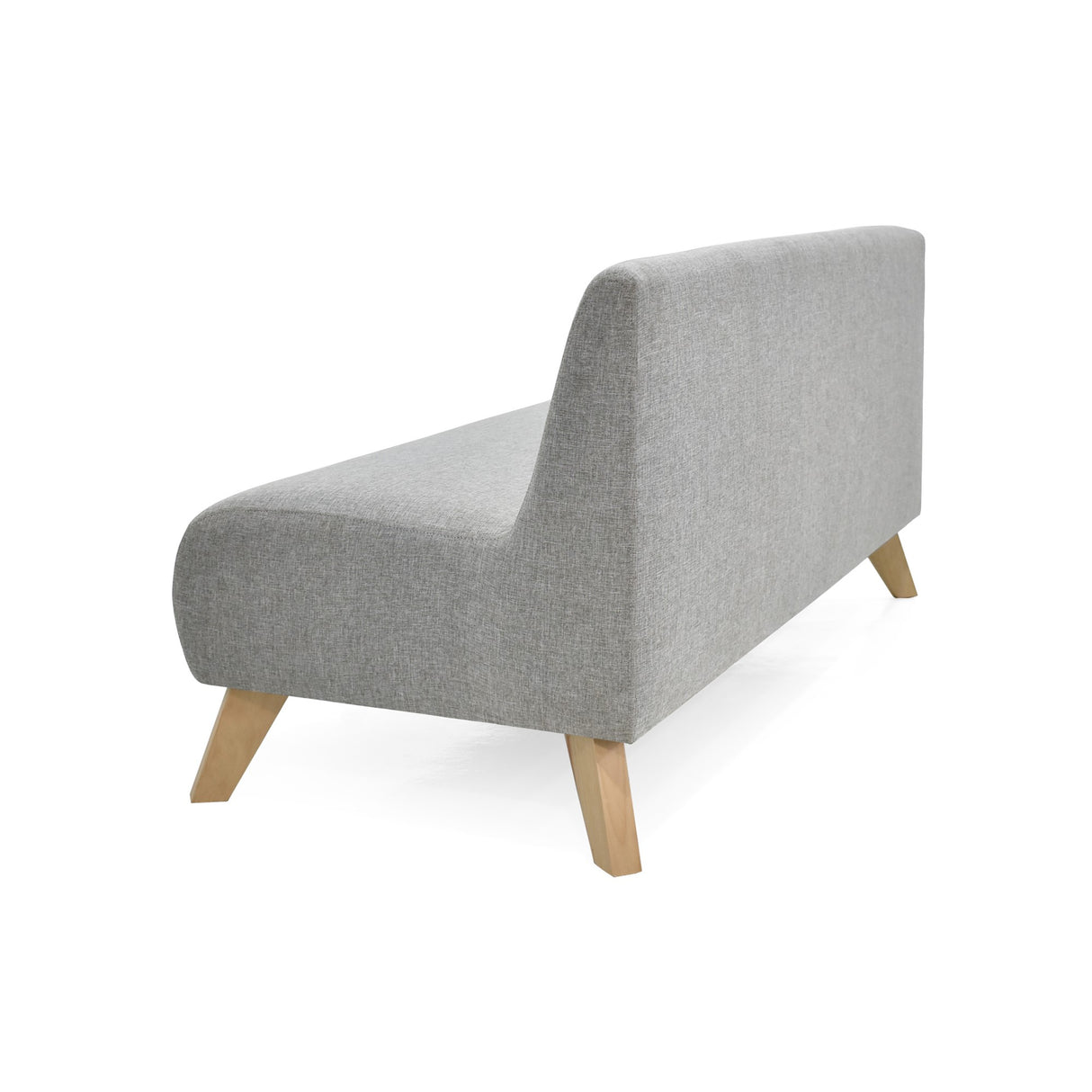 Sofá Oslo Plata Duster y Matiz Natural 150x70cm de Tres Puestos sin Apoya Brazos