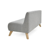 Sofá Oslo Plata Duster y Matiz Natural 150x70cm de Tres Puestos sin Apoya Brazos