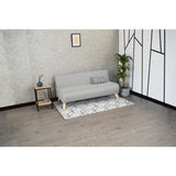 Sofá Oslo Plata Duster y Matiz Natural 150x70cm de Tres Puestos sin Apoya Brazos