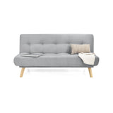 Sofá Cama Porto Plata Denver y Matiz Natural 182x85cm de Tres Puestos Reclinable sin Apoya Brazos