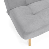 Sofá Cama Porto Plata Denver y Matiz Natural 182x85cm de Tres Puestos Reclinable sin Apoya Brazos