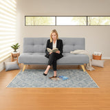 Sofá Cama Porto Plata Denver y Matiz Natural 182x85cm de Tres Puestos Reclinable sin Apoya Brazos