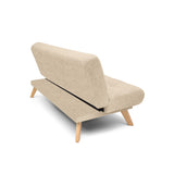 Sofá Cama Porto Beige Dicosta y Matiz Natural 182x85cm de Tres Puestos Reclinable sin Apoya Brazos