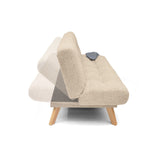 Sofá Cama Porto Beige Dicosta y Matiz Natural 182x85cm de Tres Puestos Reclinable sin Apoya Brazos