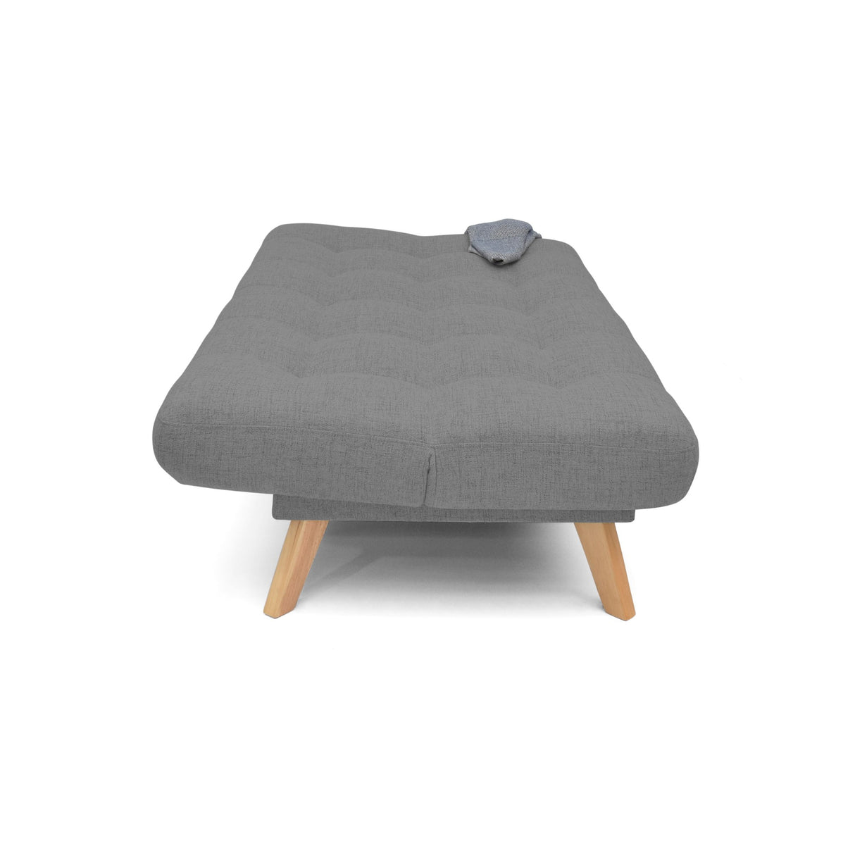 Sofá Cama Porto Gris Dicosta y Matiz Natural 182x85cm de Tres Puestos Reclinable sin Apoya Brazos