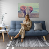 Sofá Cama Porto Índigo Dicosta y Matiz Natural 182x85cm de Tres Puestos Reclinable sin Apoya Brazos