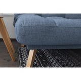 Sofá Cama Porto Índigo Dicosta y Matiz Natural 182x85cm de Tres Puestos Reclinable sin Apoya Brazos