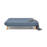 Sofá Cama Porto Índigo Dicosta y Matiz Natural 182x85cm de Tres Puestos Reclinable sin Apoya Brazos