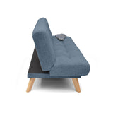 Sofá Cama Porto Índigo Dicosta y Matiz Natural 182x85cm de Tres Puestos Reclinable sin Apoya Brazos