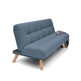 Sofá Cama Porto Índigo Dicosta y Matiz Natural 182x85cm de Tres Puestos Reclinable sin Apoya Brazos
