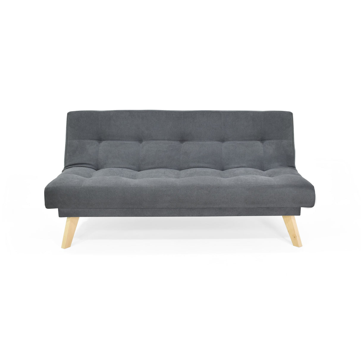 Sofá Cama Porto Gris Dorsey y Matiz Natural 182x85cm de Tres Puestos Reclinable sin Apoya Brazos