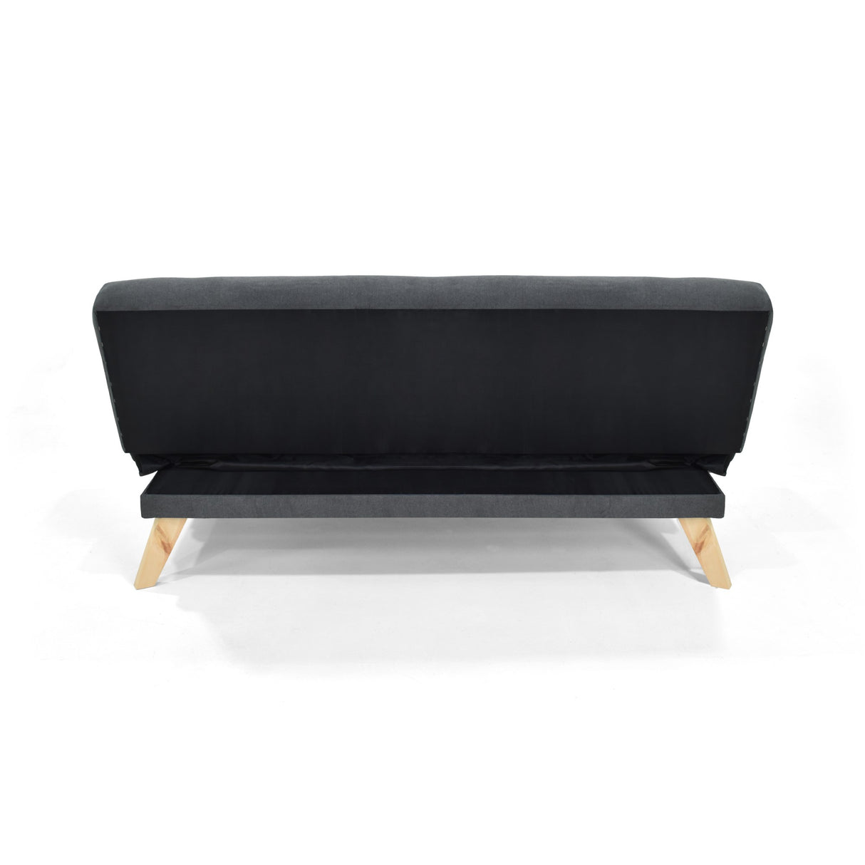 Sofá Cama Porto Gris Dorsey y Matiz Natural 182x85cm de Tres Puestos Reclinable sin Apoya Brazos