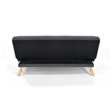 Sofá Cama Porto Gris Dorsey y Matiz Natural 182x85cm de Tres Puestos Reclinable sin Apoya Brazos