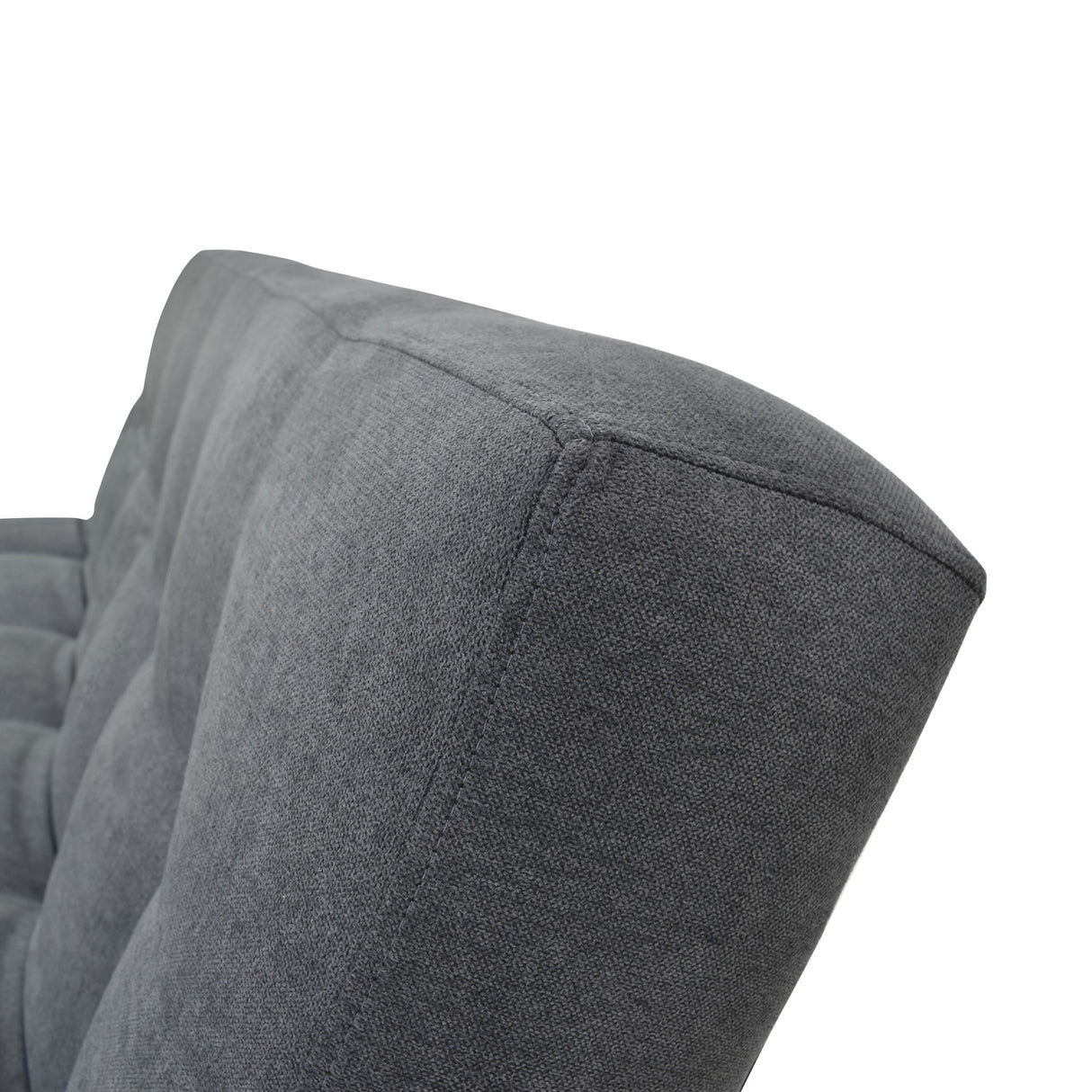 Sofá Cama Porto Gris Dorsey y Matiz Natural 182x85cm de Tres Puestos Reclinable sin Apoya Brazos