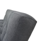 Sofá Cama Porto Gris Dorsey y Matiz Natural 182x85cm de Tres Puestos Reclinable sin Apoya Brazos